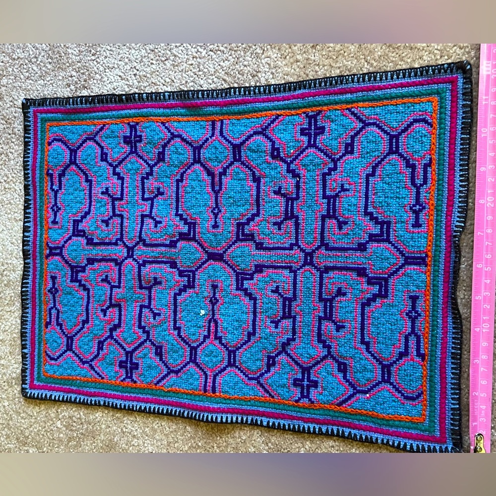 Colorful ayahuasca Geometric Patterned 12x17” placemat